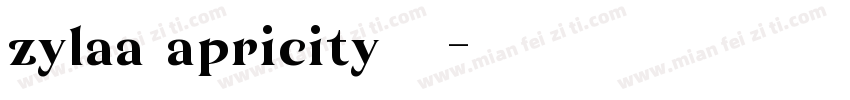 zylaa apricity字体字体转换